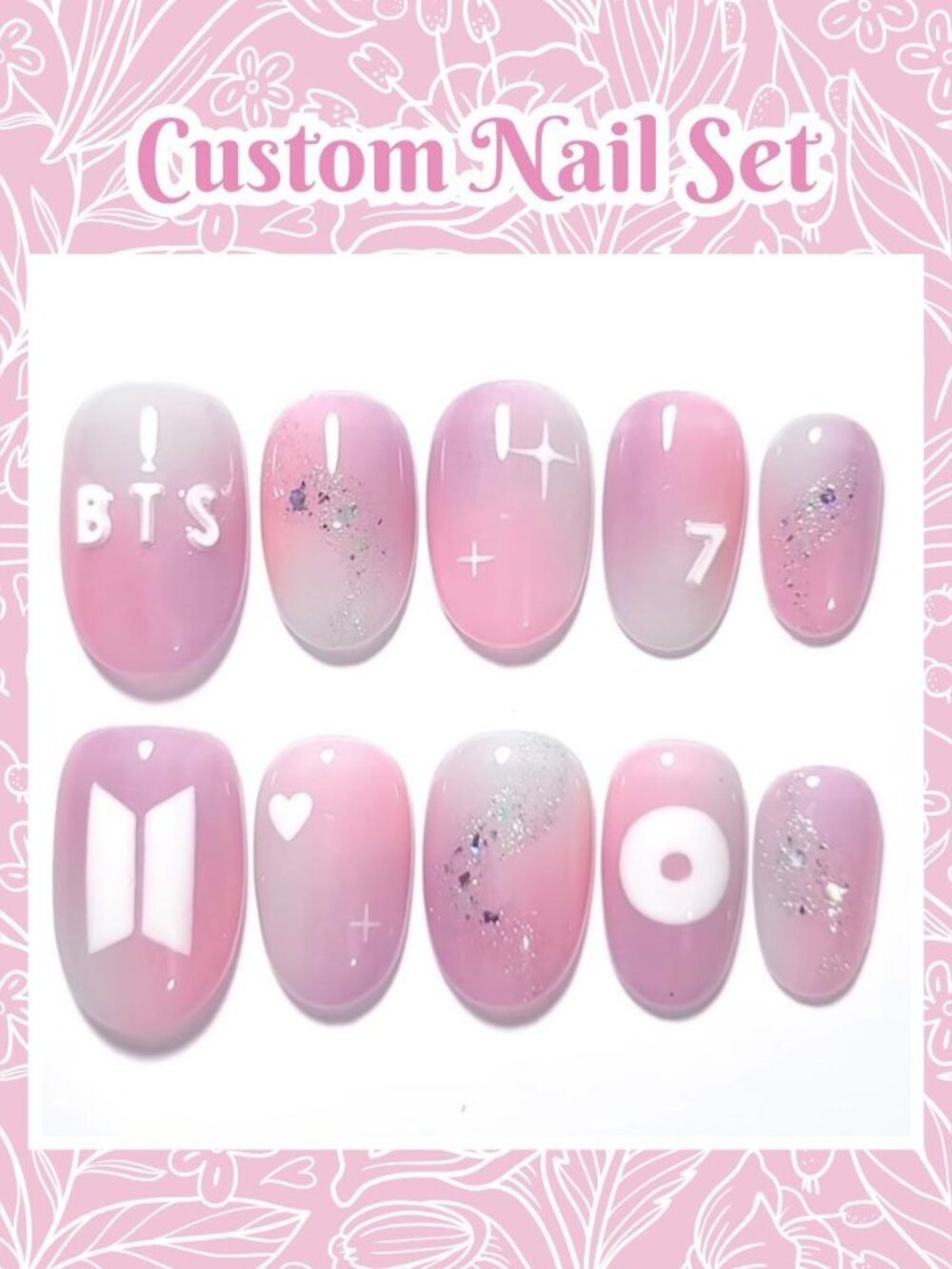 K-pop Cutie Custom Reusable Press-On Nails (Made to Order)